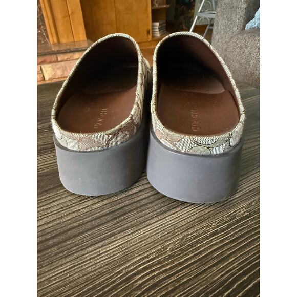 COACH Link Mule In Signature Jacquard Sz. 10 - Picture 3 of 6